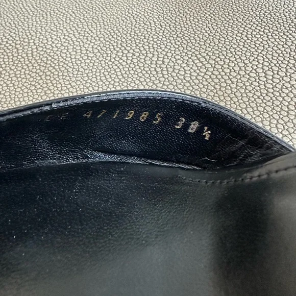 Saint Laurent Edie Patent Leather and Snakeskin Pump - Picture 9 of 11